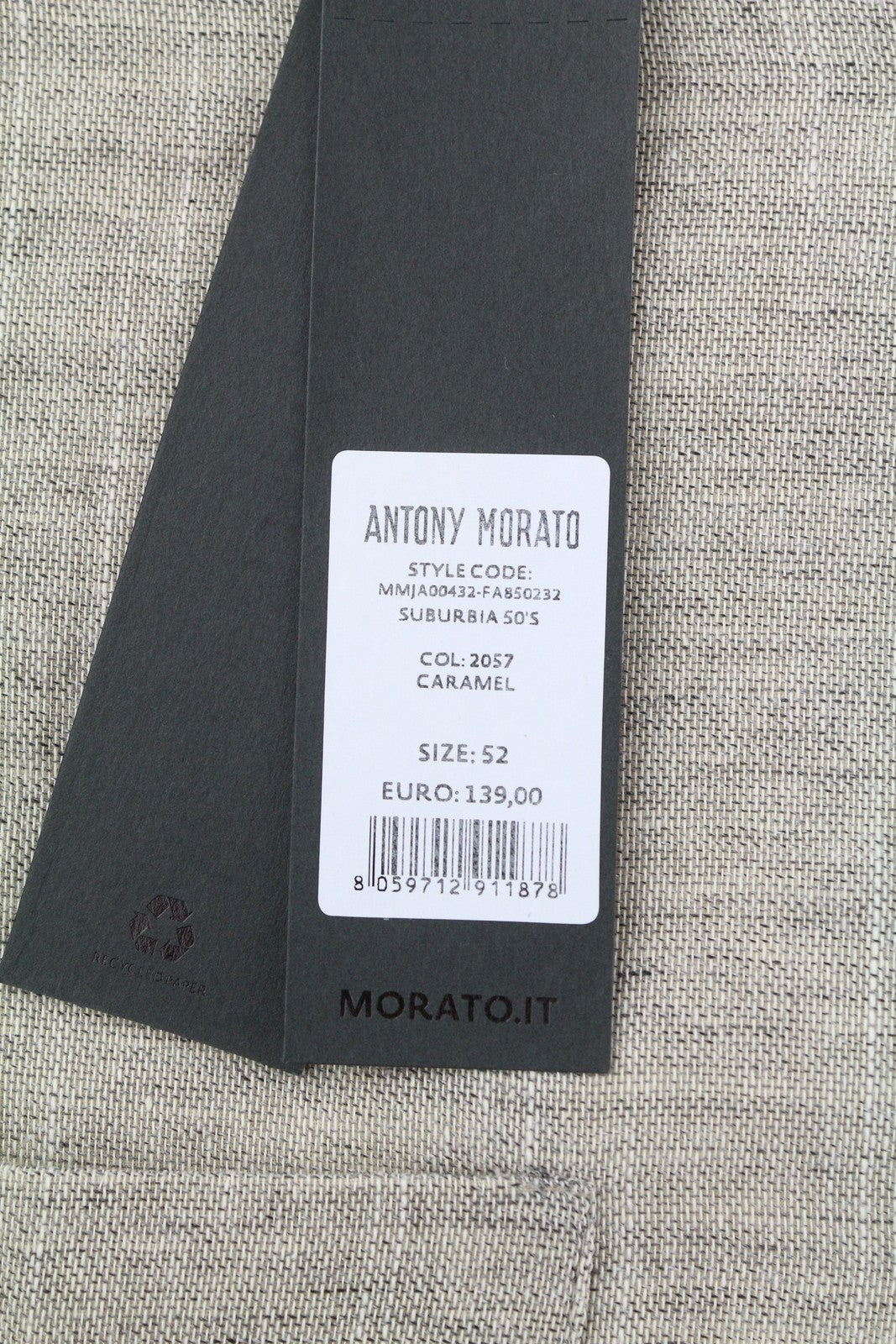 ANTONY MORATO Men Blazer XL Light Brown Single-Breasted Notch Button Unlined