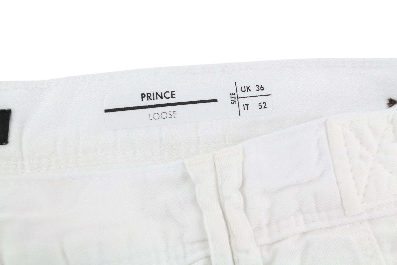 ANTONY MORATO Prince Men Trousers W36 White Linen Blend Loose Fit Button-Fly