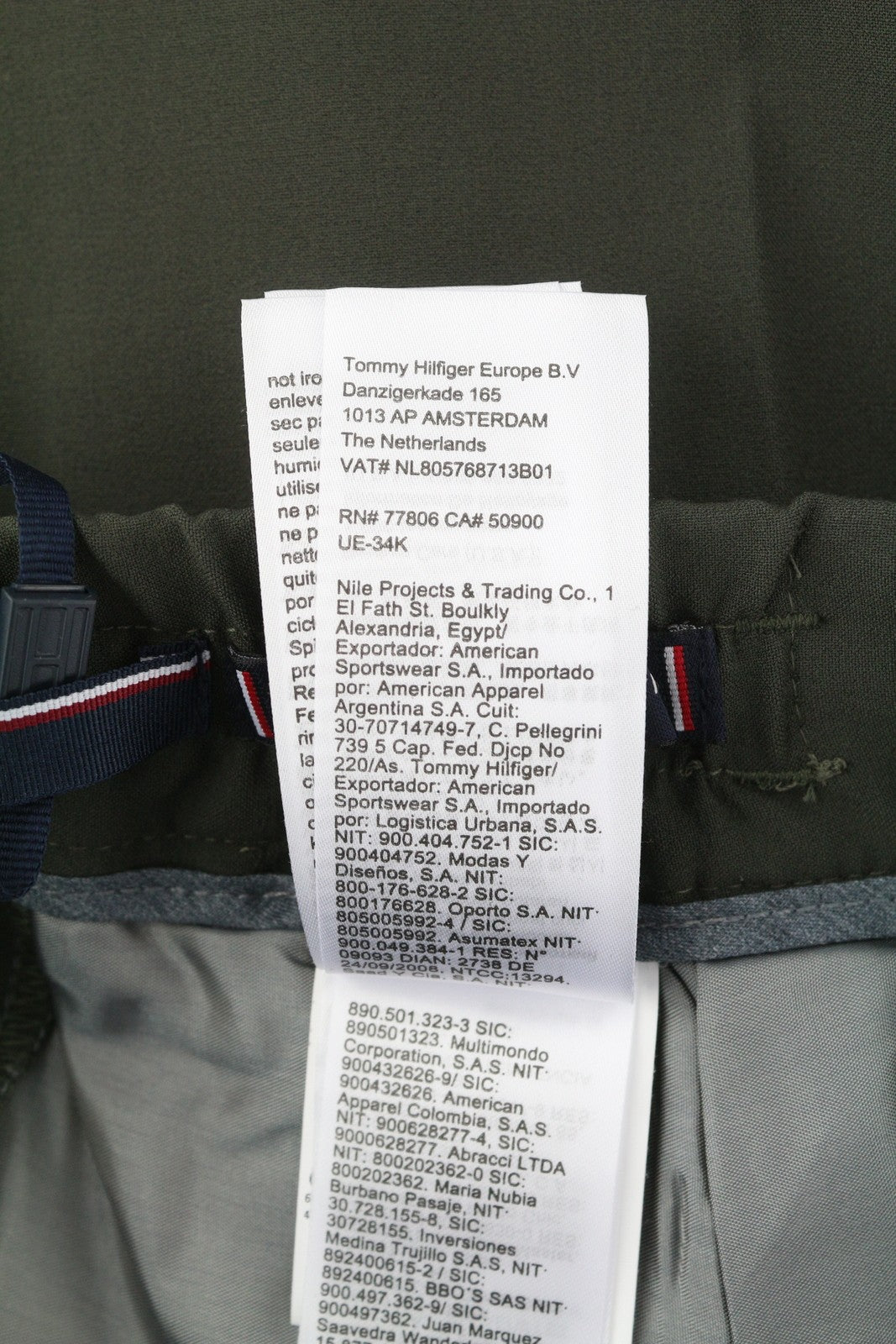 TOMMY HILFIGER Plaid Tech Stretch Men Trousers W31 THFlex Elastic Waist Slim