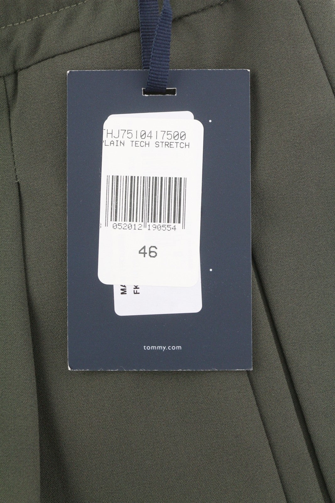 TOMMY HILFIGER Plaid Tech Stretch Men Trousers W31 THFlex Elastic Waist Slim