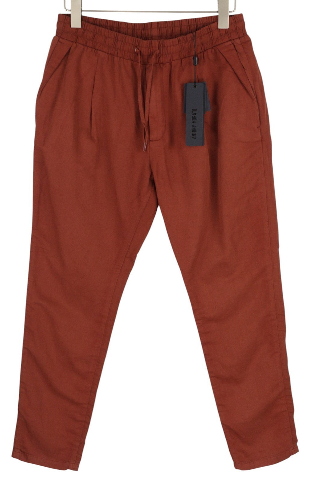 ANTONY MORATO Men Suit M Burgundy Super Slim Fit Linen Blend Notch Casual 2in1