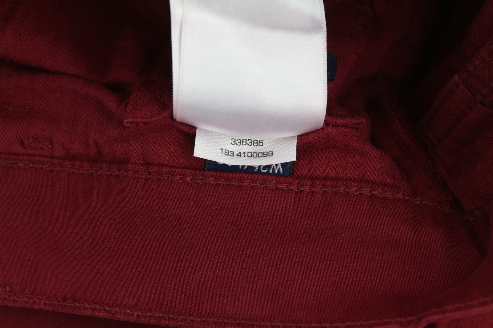 GANT Skinny Satin Women Trousers W26/L32 Dark Red Zip Fly Pockets Logo Casual