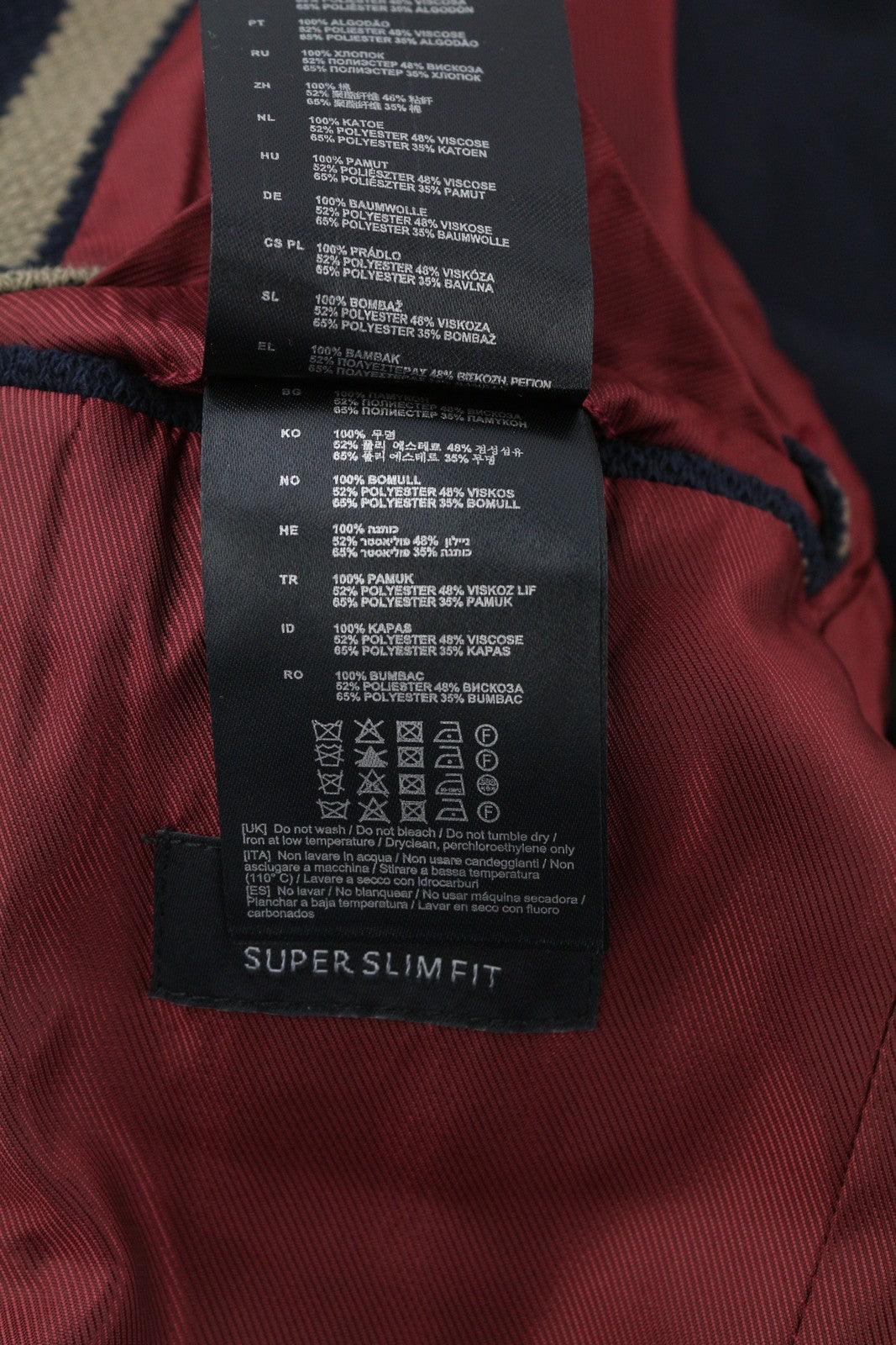 ANTONY MORATO Men Blazer S Brown Super Slim Fit Pinstriped Notch Single-Breasted