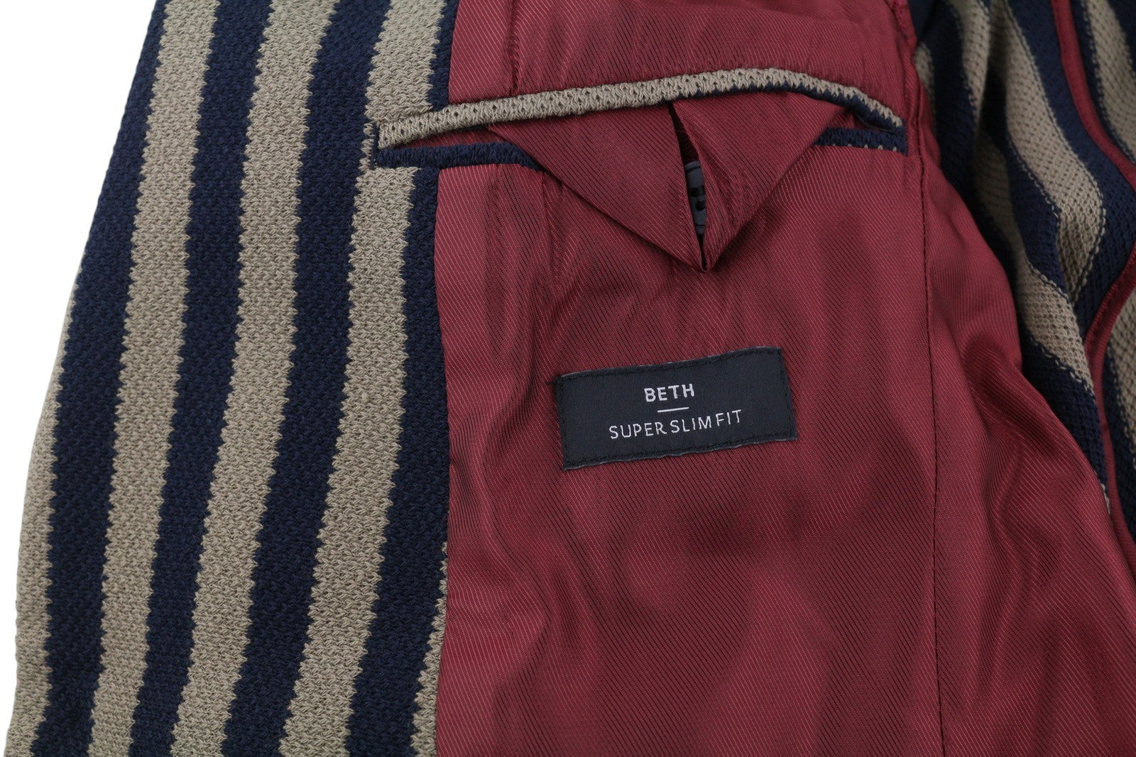 ANTONY MORATO Men Blazer S Brown Super Slim Fit Pinstriped Notch Single-Breasted