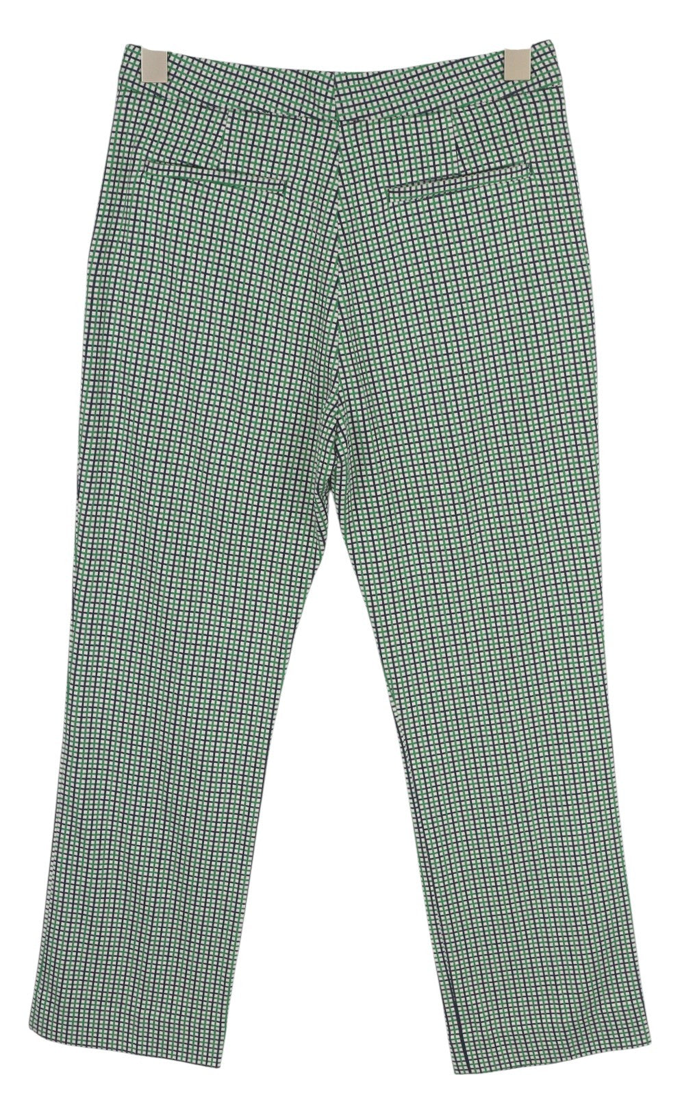 GANT Preppy Check Cigarette Women Trousers EU38 Green Slim Fit Cropped Legs