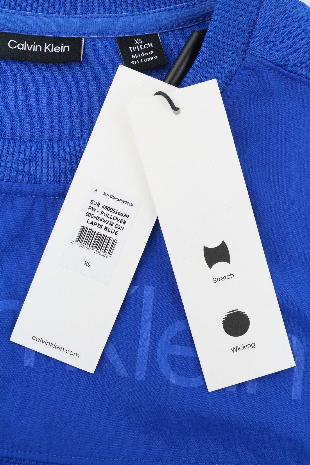 CALVIN KLEIN Men Sweatshirt XS Blue Sport Crew Collar Logo Pullover RRP€109