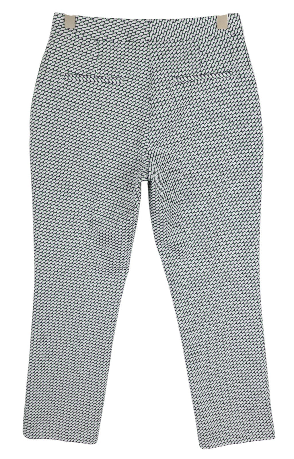 GANT Geo Jersey Cigarette Women Trousers EU38 Light Green Patterned Slim Fit