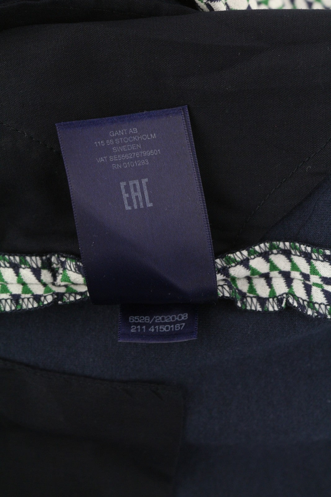 GANT Geo Jersey Cigarette Women Trousers EU38 Light Green Patterned Slim Fit