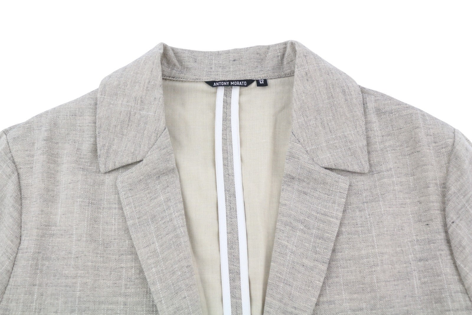 ANTONY MORATO Men Blazer M Light Brown Single-Breasted Notch Button Unlined