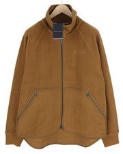 TOMMY HILFIGER Archive Fit Men Sweatshirt M Brown Fleece Full Zip High Neck