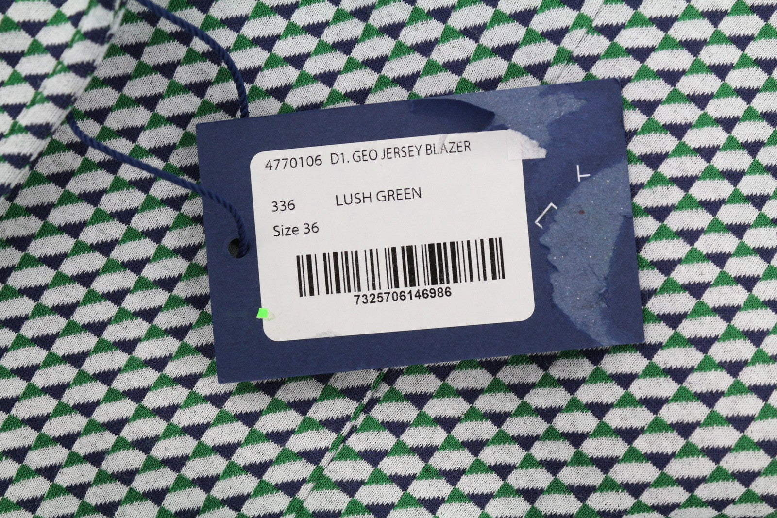 GANT Geo Jersey Women Suit EU36 Grey Patterned Single-Breasted Notch Lapel 2in1