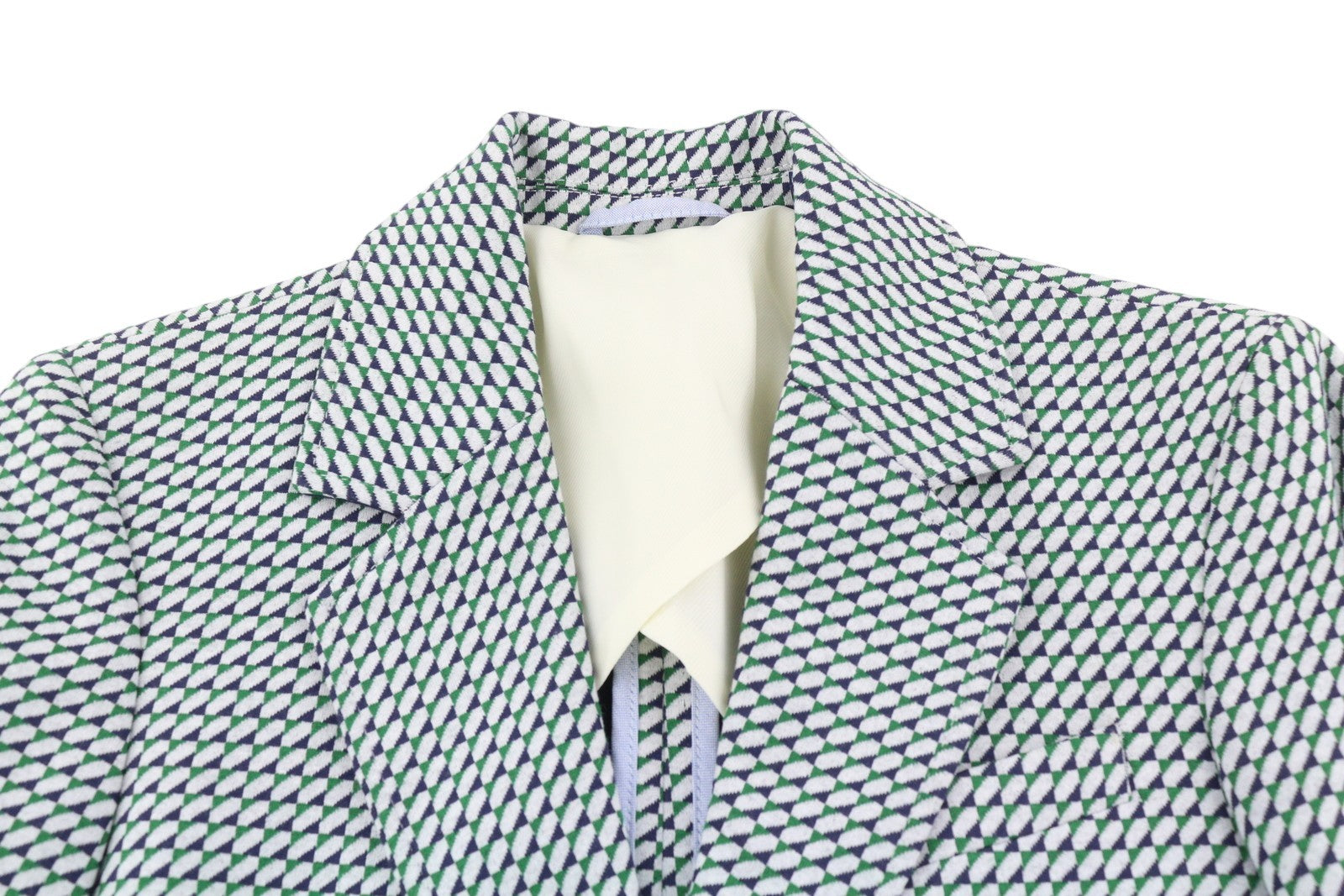 GANT Geo Jersey Women Suit EU36 Grey Patterned Single-Breasted Notch Lapel 2in1