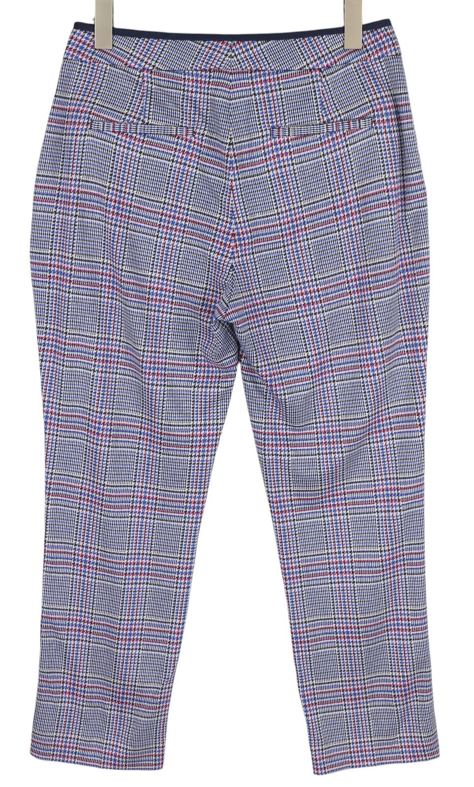 GANT Check Jersey Cigarette Women Trousers EU40 Slim Fit Cropped Ankle Legs