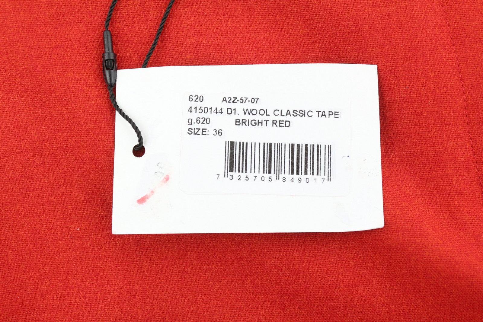 GANT Wool Classic Women Trousers EU36 Red Cropped Ankle Length Tapered Zip Fly