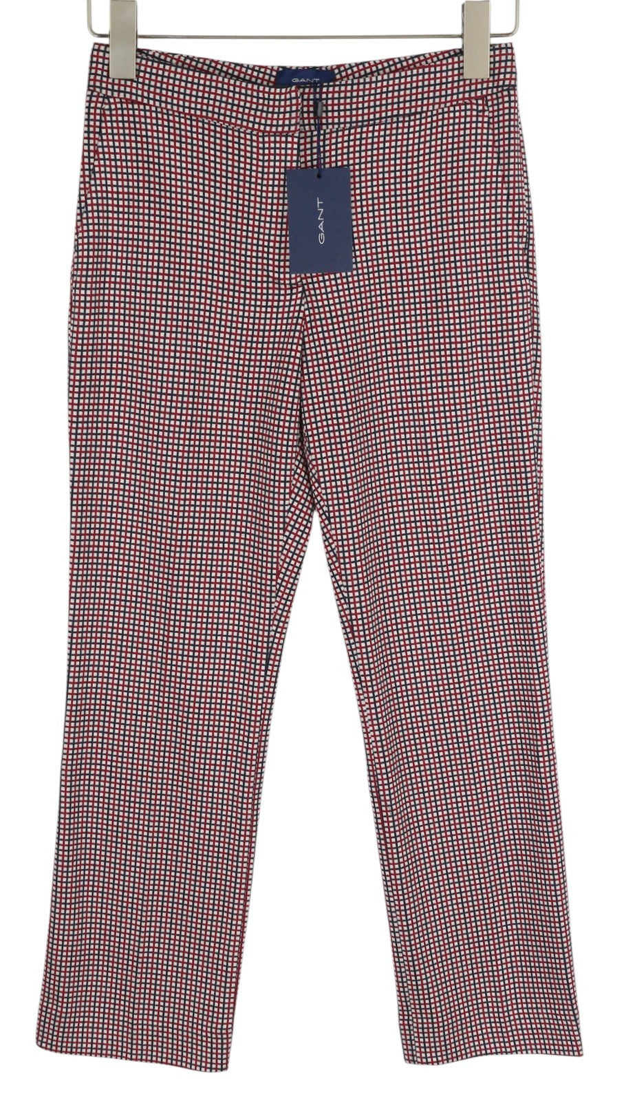 GANT Preppy Check Cigarette Women Trousers EU36 Slim Fit Cropped Ankle Legs