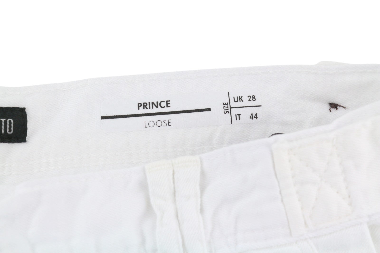ANTONY MORATO Prince Men Trousers W28 White Linen Blend Loose Fit Button-Fly