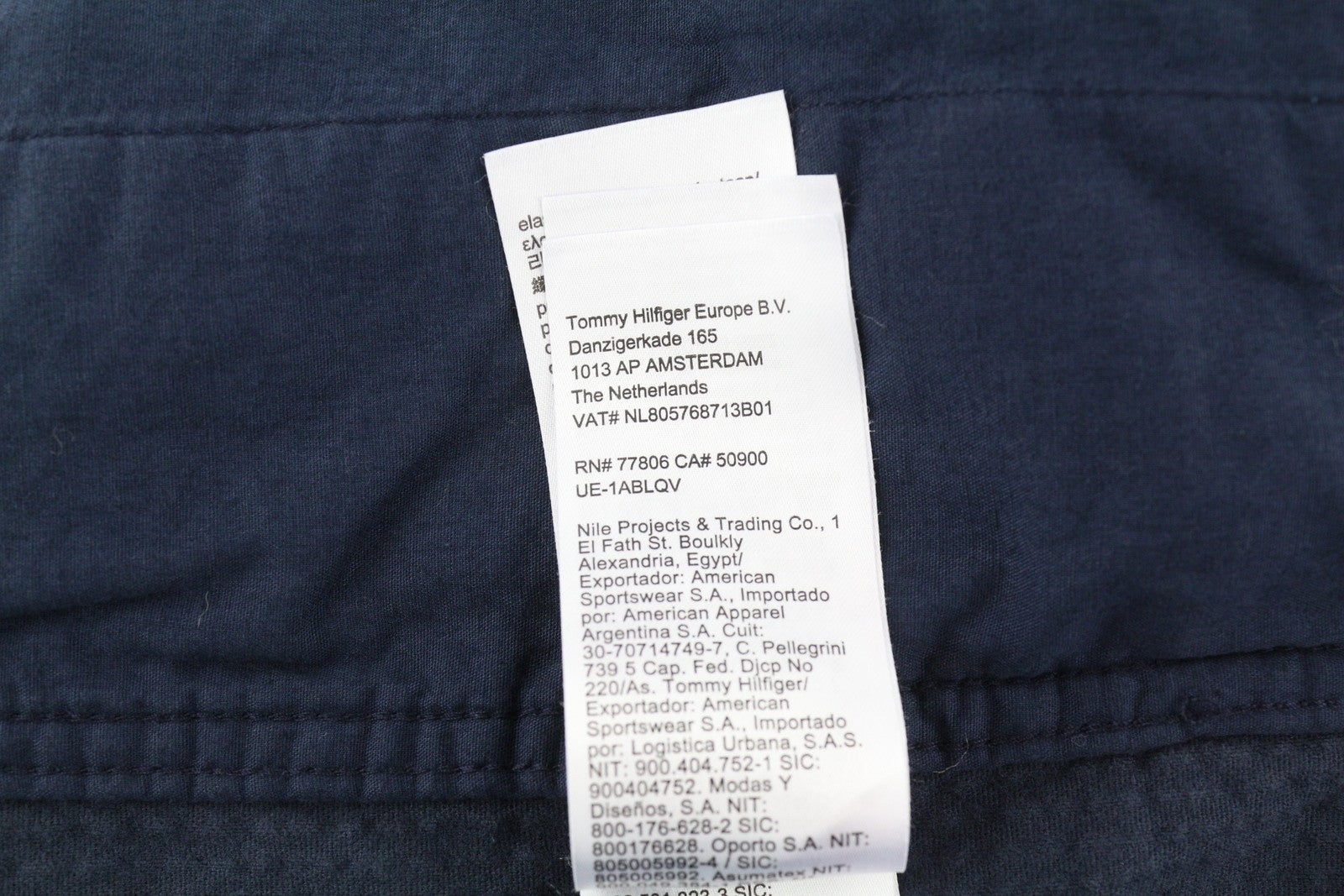 TOMMY HILFIGER Corduroy Solid Overshirt Men Jacket XL Blue Button-Up RRP158