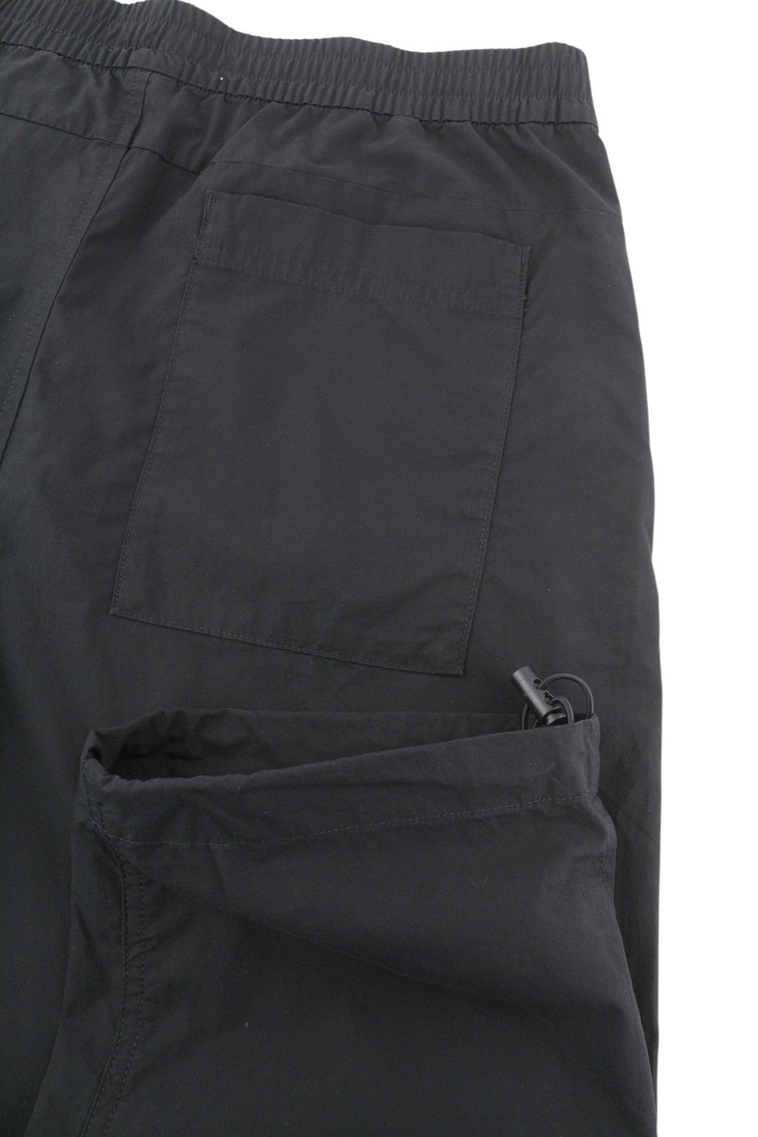 CALVIN KLEIN Utility Cotton Pop Men Trousers M Black Cargo Elastic Waist Logo