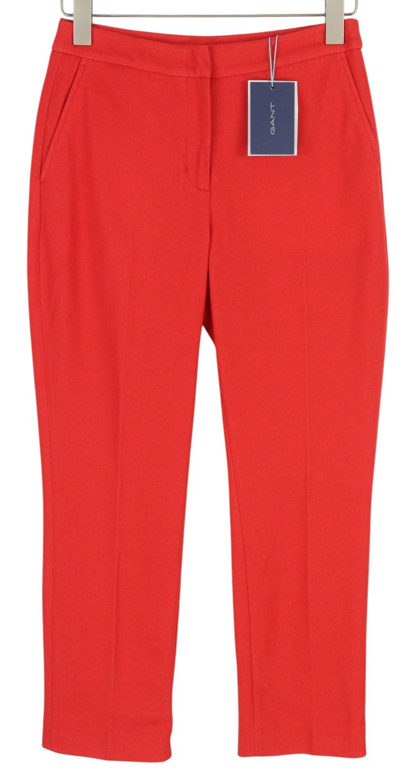 GANT TP Jersey Pique Cig Women Trousers EU36 Red Cropped Ankle Length Tech Prep
