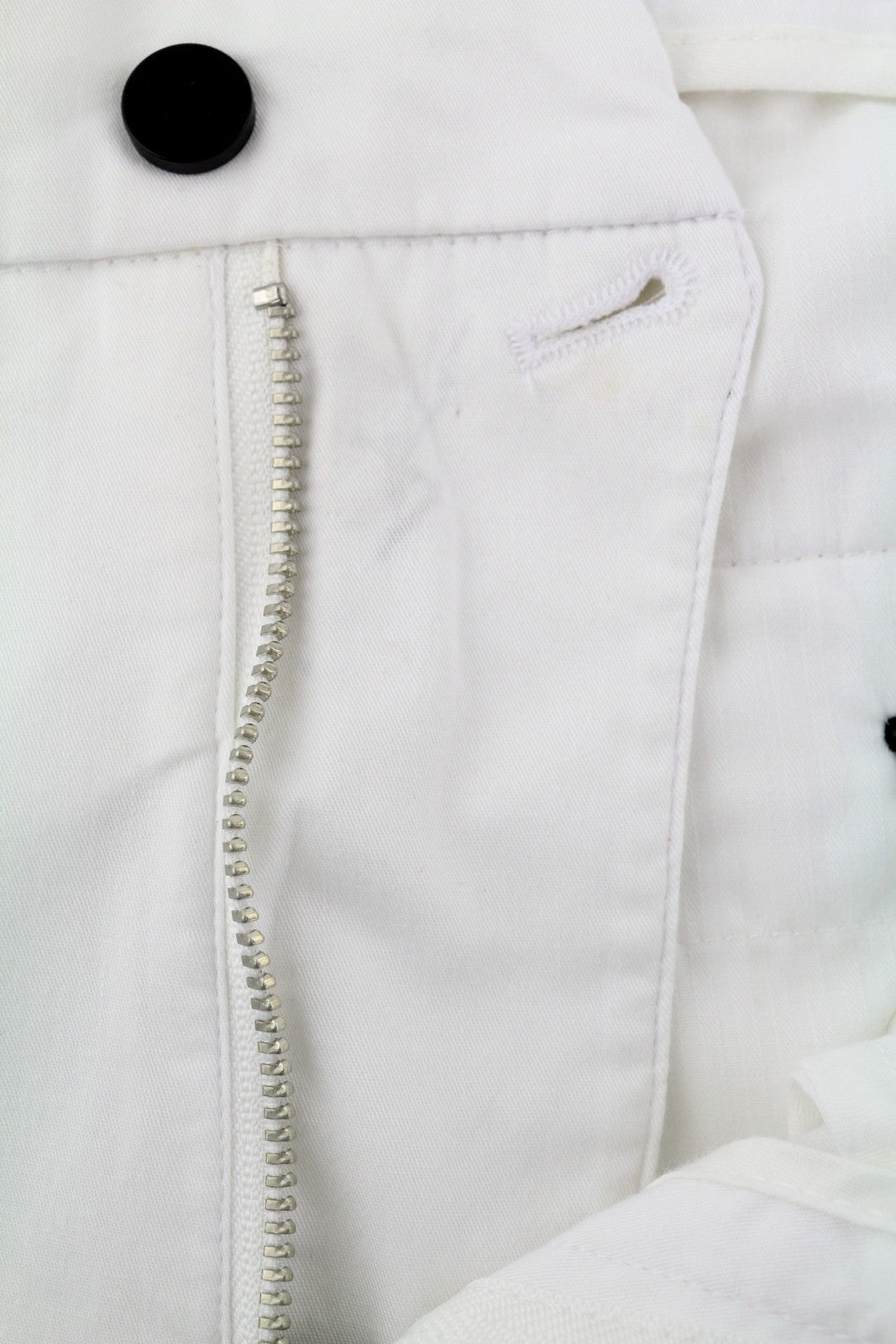 ANTONY MORATO Men Trousers W36 White Chino Slim Fit Flat Front Zip Fly Casual