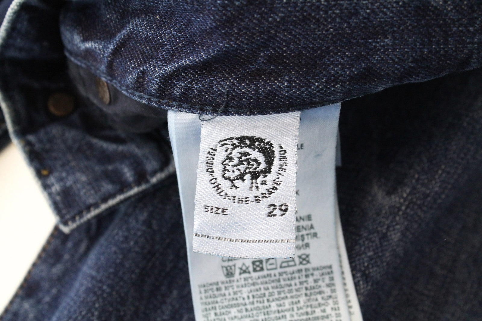 DIESEL Mharky 080AG Men's Jeans W29/L30 Slim Skinny Fit Distressed Blue Cotton