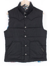 SCOTCH & SODA Men's Vest M Off-White Leaf Reversible Two-Sided High Neckline