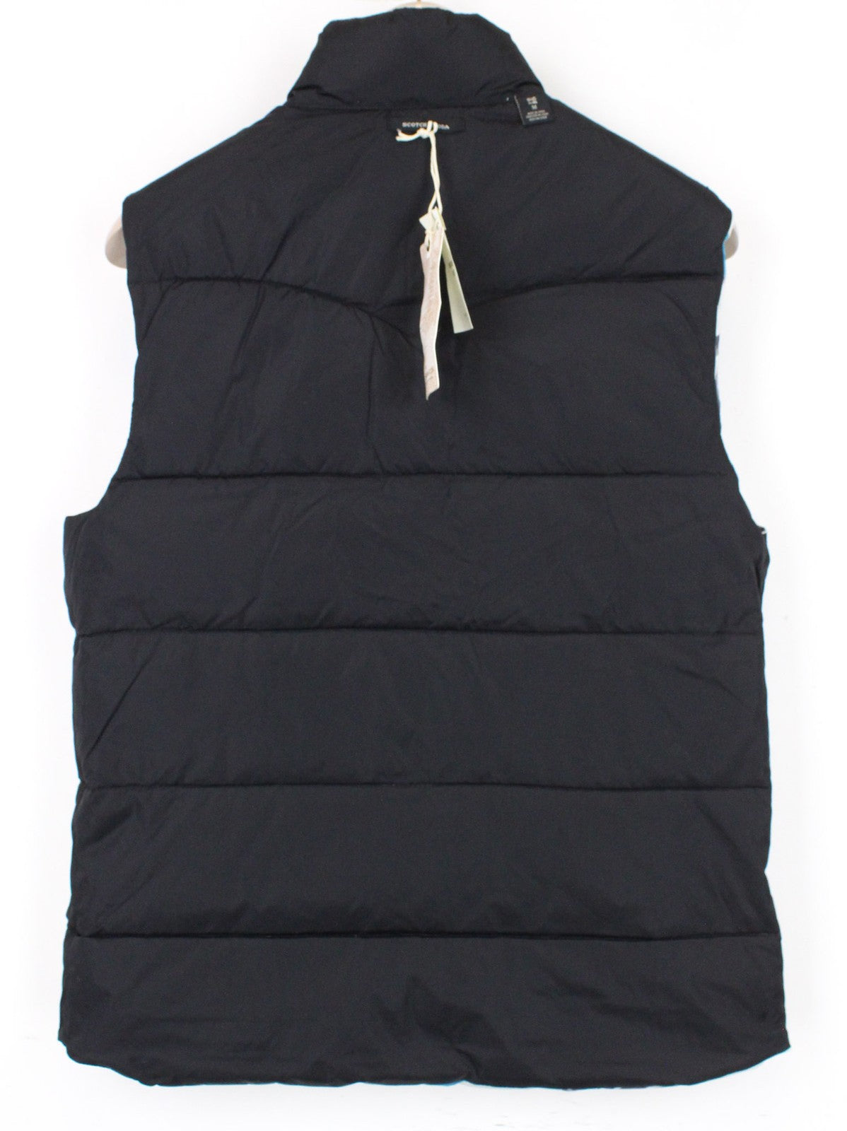 SCOTCH & SODA Men's Vest M Off-White Leaf Reversible Two-Sided High Neckline