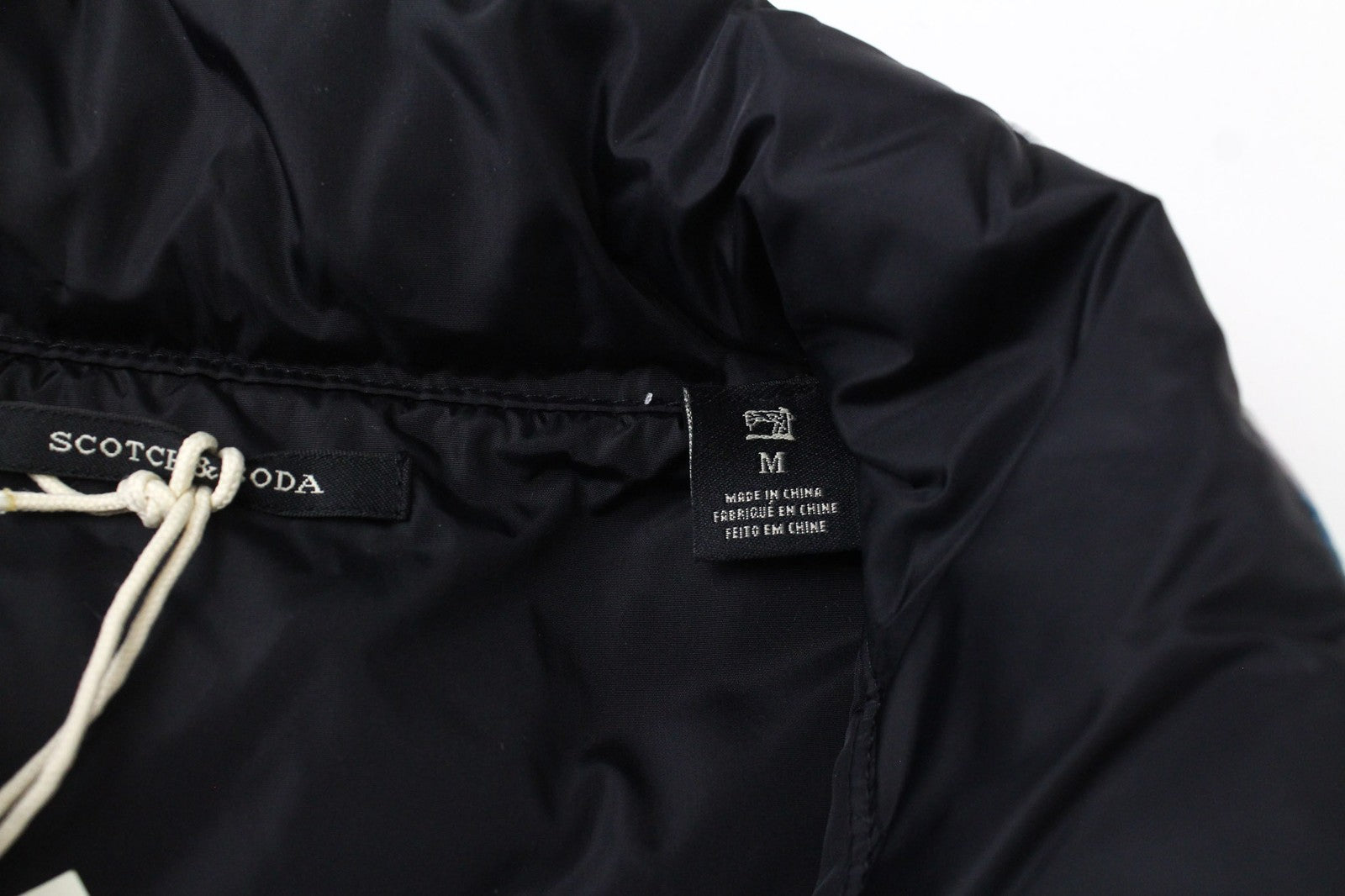 SCOTCH & SODA Men's Vest M Off-White Leaf Reversible Two-Sided High Neckline