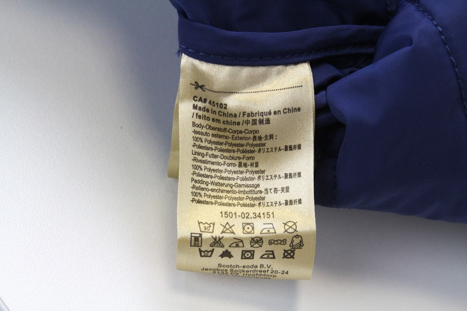 SCOTCH & SODA Ams Couture Men's Wiastcoats S Blue Sleeveless Lined Zip Padded