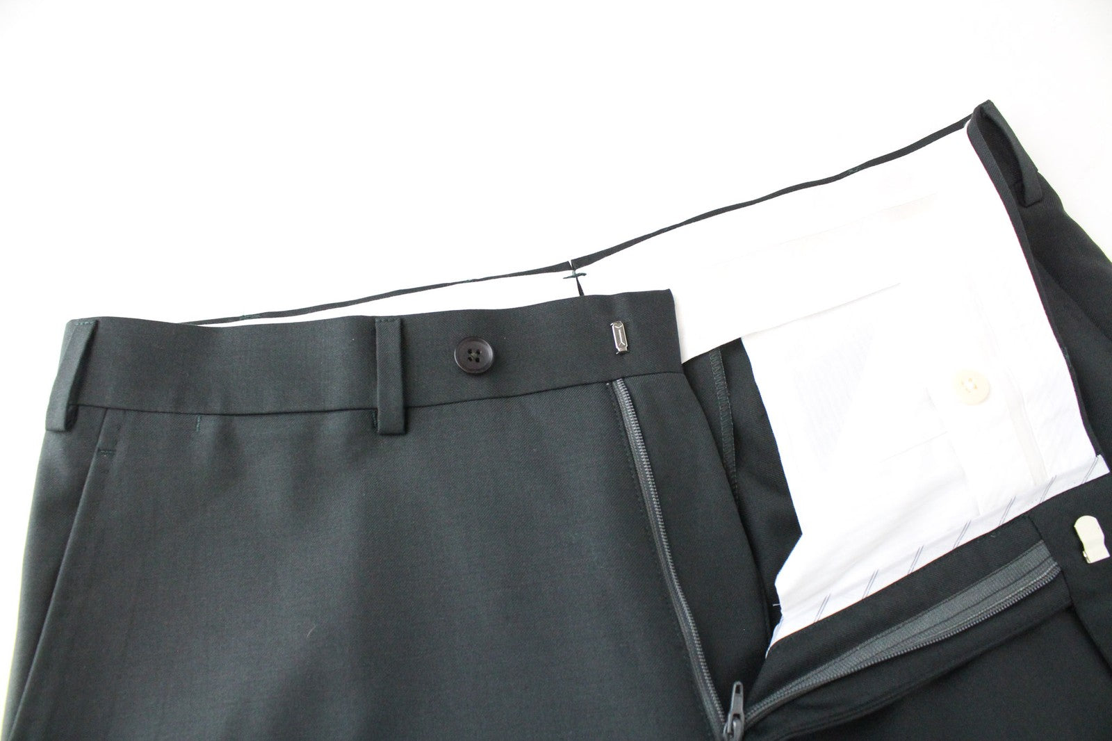 SUITSUPPLY Lazio Men's Suit UK36R Dark Green Slim 3-Piece Wool S110 Perennial