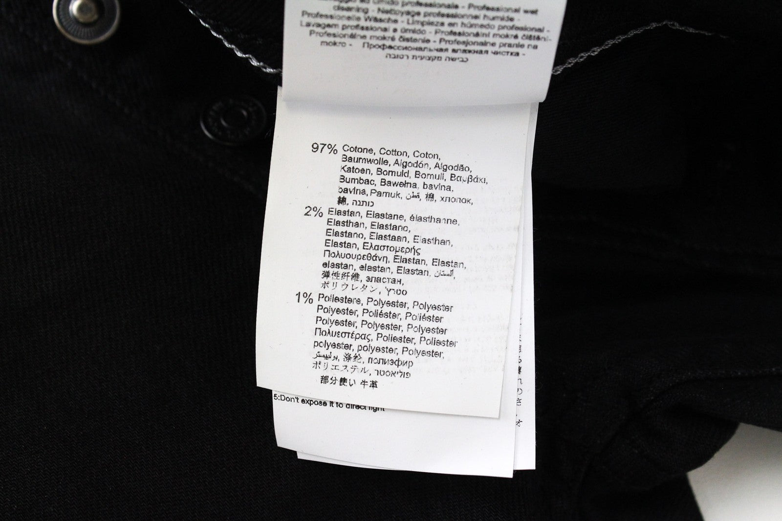 REPLAY Grover Men's Jeans W31/L34 Straight Black 5-Pocket Cotton Stretch Casual