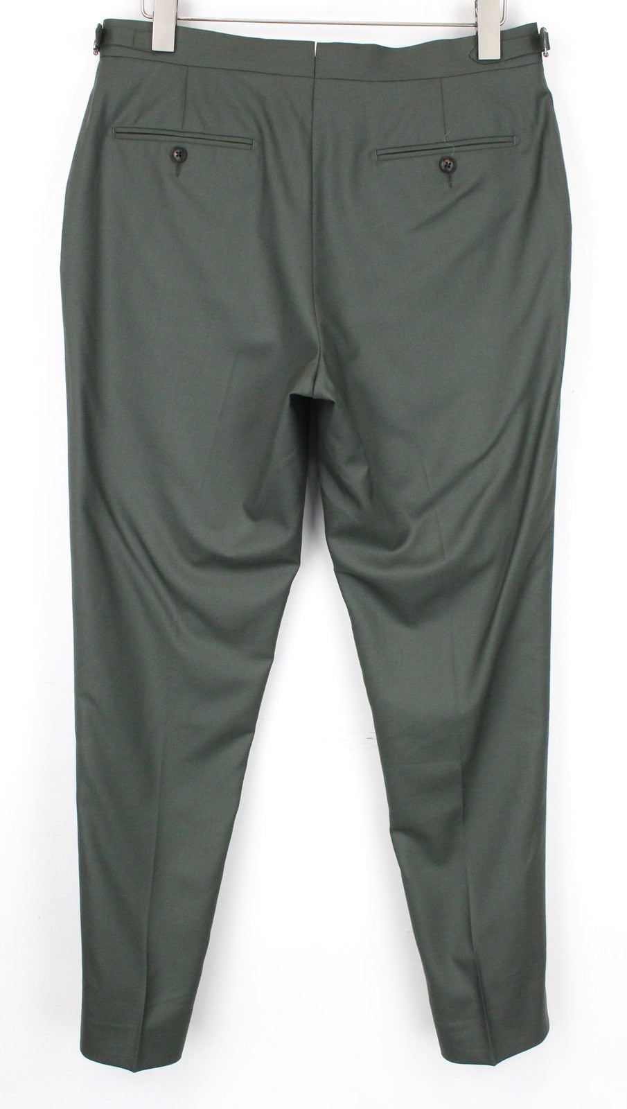 SUITSUPPLY La Spalla Men's Suit UK38L Green Slim Wool Melange Two-Row Two-Piece