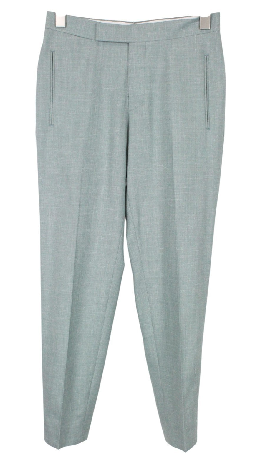 SUITSUPPLY La Spalla Men's Suit UK30R Double-Breasted Green Wool Silk Linen Set