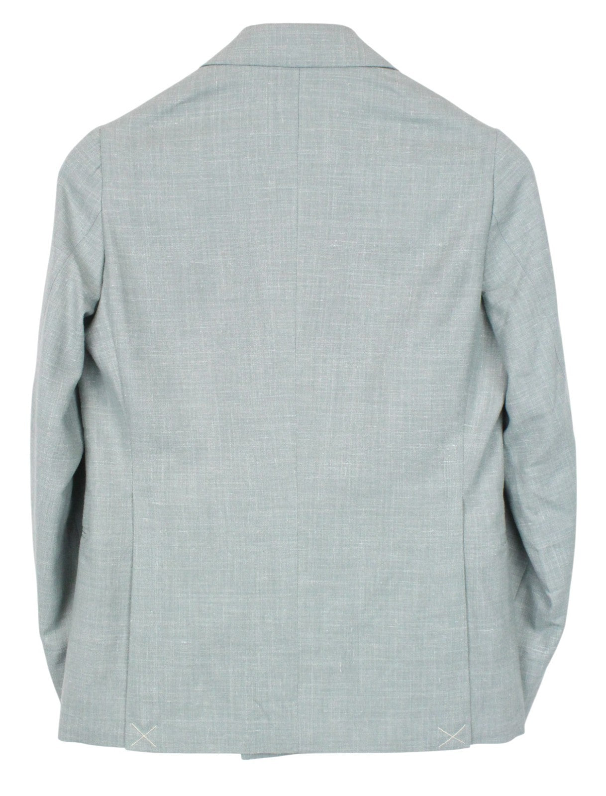 SUITSUPPLY La Spalla Men's Suit UK30R Double-Breasted Green Wool Silk Linen Set