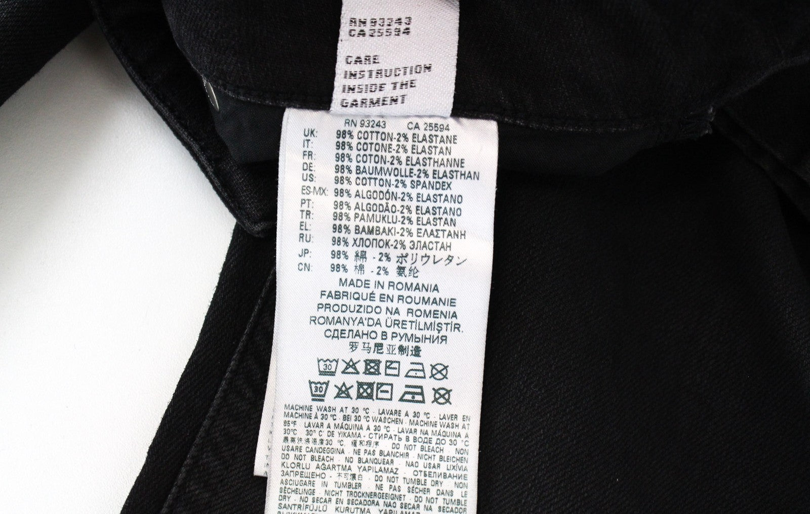 DIESEL Aryel 069JD Women's Jeans W25/L32 Straight Black Cotton Blend Stretch