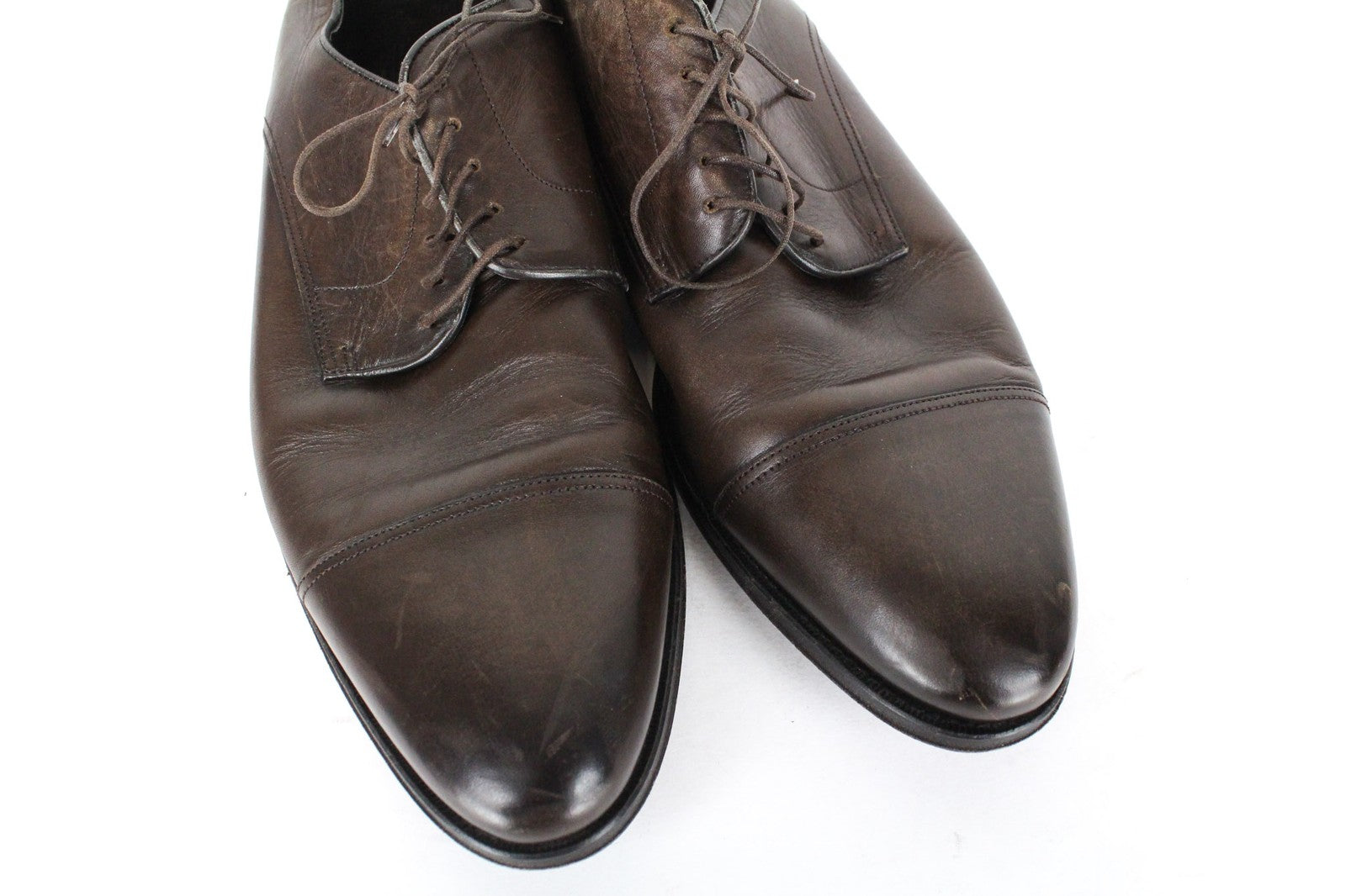 SUITSUPPLY Men's Formal Shoes EU43.5 Dark Brown Leather Lace-Up Classic Oxfords
