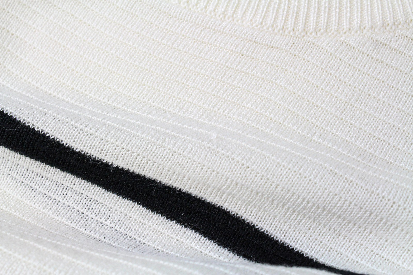 SCOTCH & SODA Ams Couture Men's Jumper L Off-White Tight Knit Striped Sweater