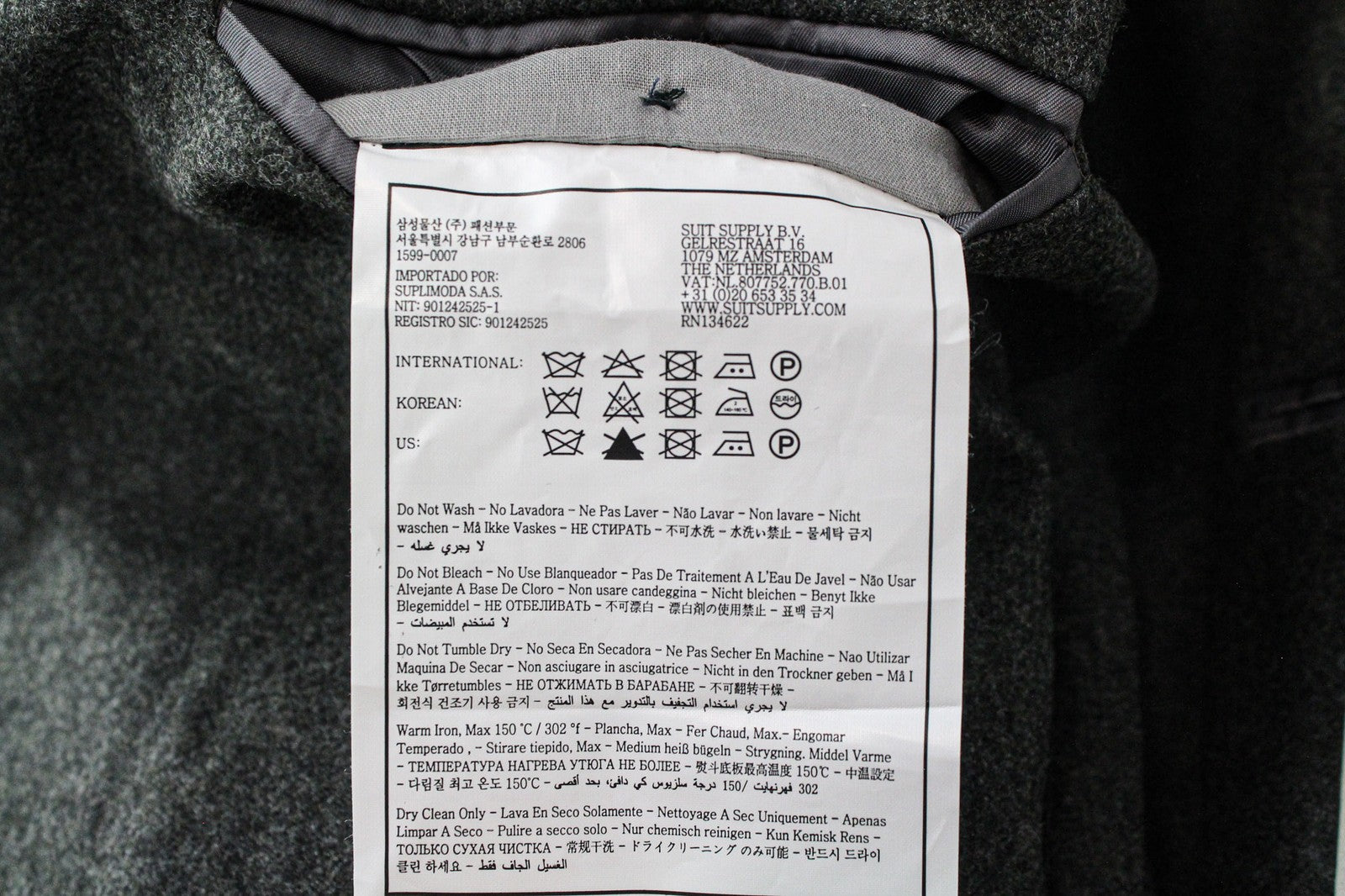 SUITSUPPLY La Spalla Men's Suit UK40S Slim Grey Unlined Classic Pure Wool Two