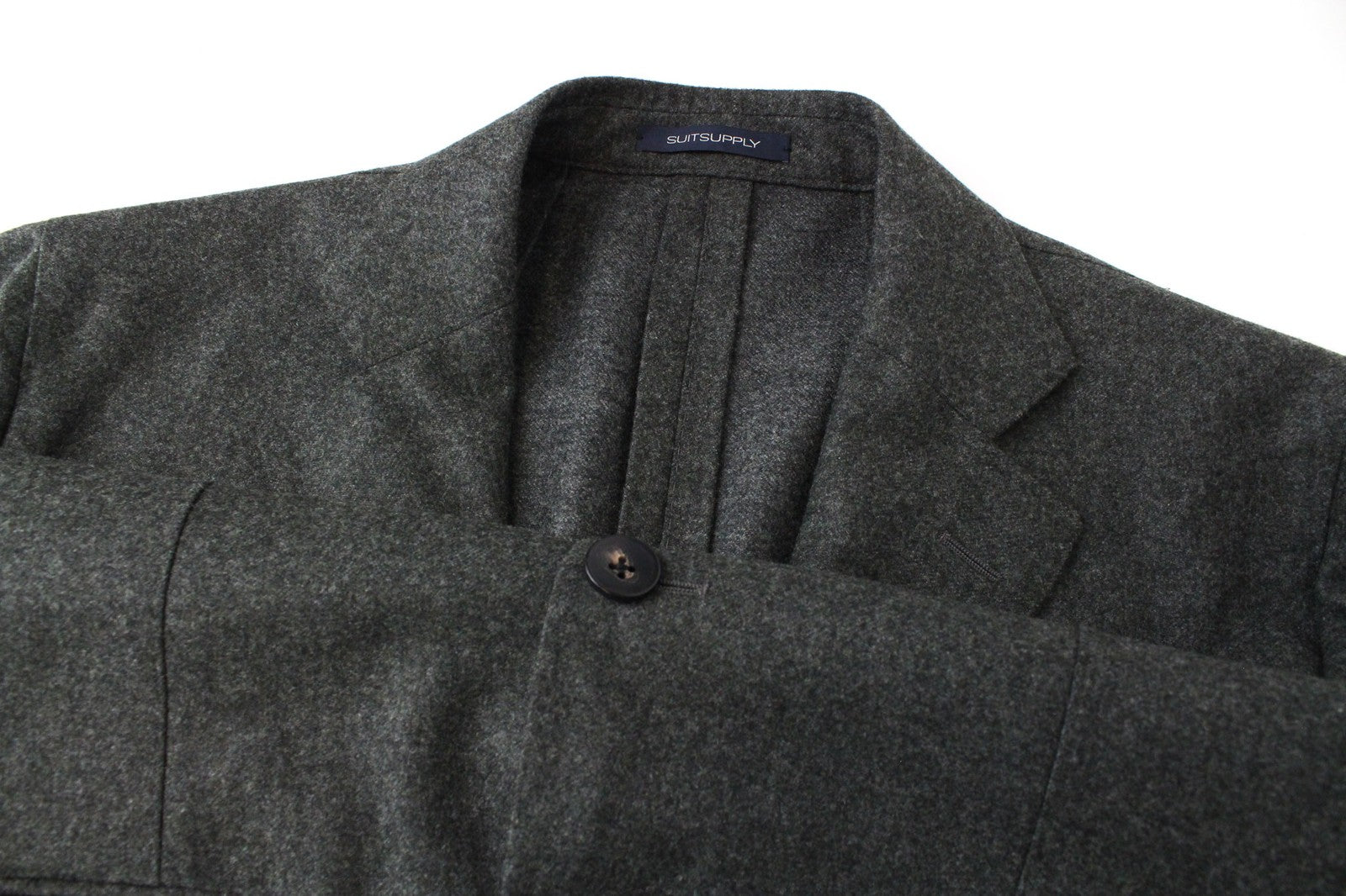 SUITSUPPLY La Spalla Men's Suit UK40S Slim Grey Unlined Classic Pure Wool Two