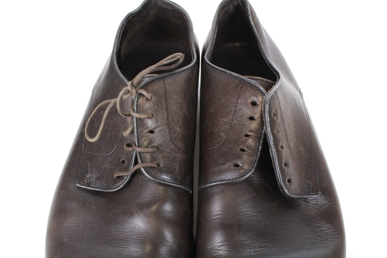 SUITSUPPLY Men's Formal Shoes EU44 Brown Leather Classic Low-Top Lace-Up Style