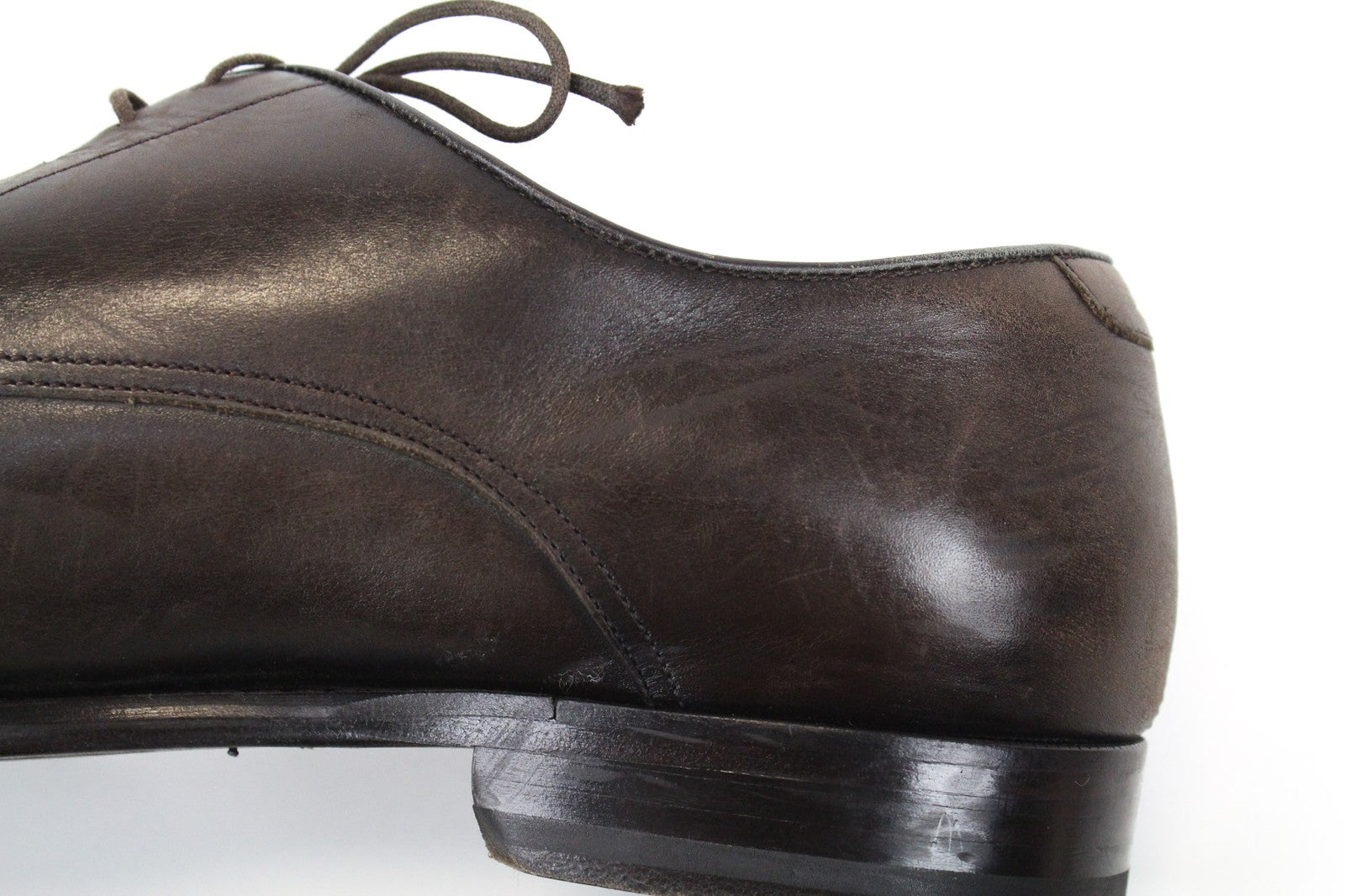 SUITSUPPLY Men's Formal Shoes EU44 Brown Leather Classic Low-Top Lace-Up Style