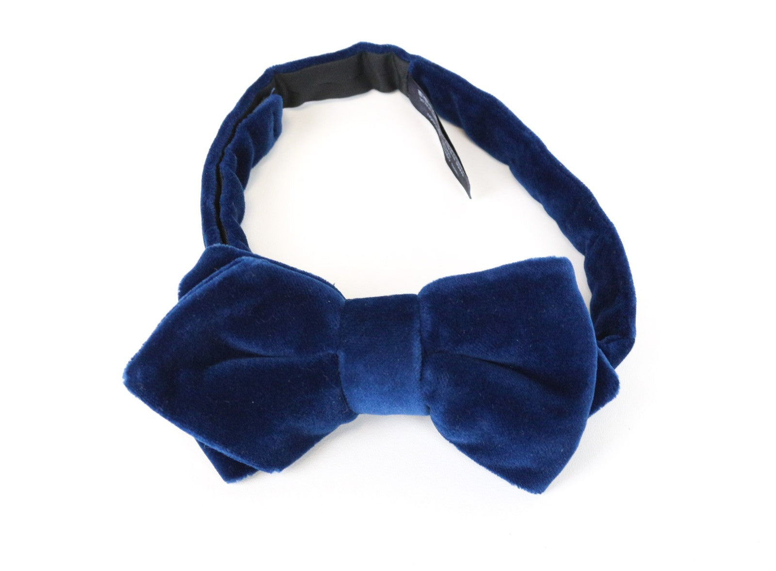 SUITSUPPLY Men's Tie ~93x7.4 cm Blue Velvet Pure Cotton Classic Butterfly Bow