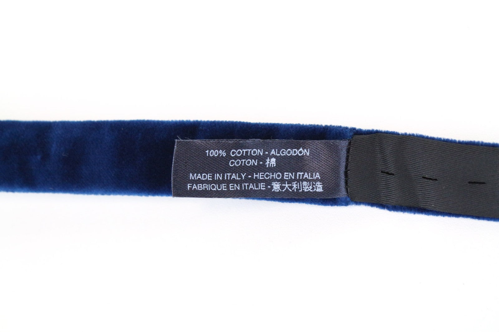 SUITSUPPLY Men's Tie ~93x7.4 cm Blue Velvet Pure Cotton Classic Butterfly Bow