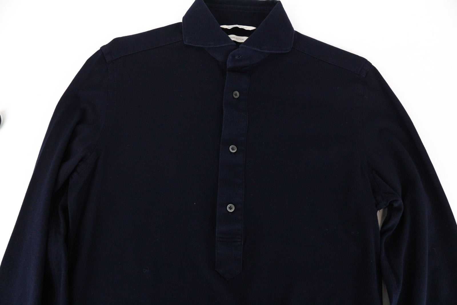 SUITSUPPLY Men's T-Shirt 37L/38L/14.5/15L Extra Slim Fit Navy Pure Cotton Polo