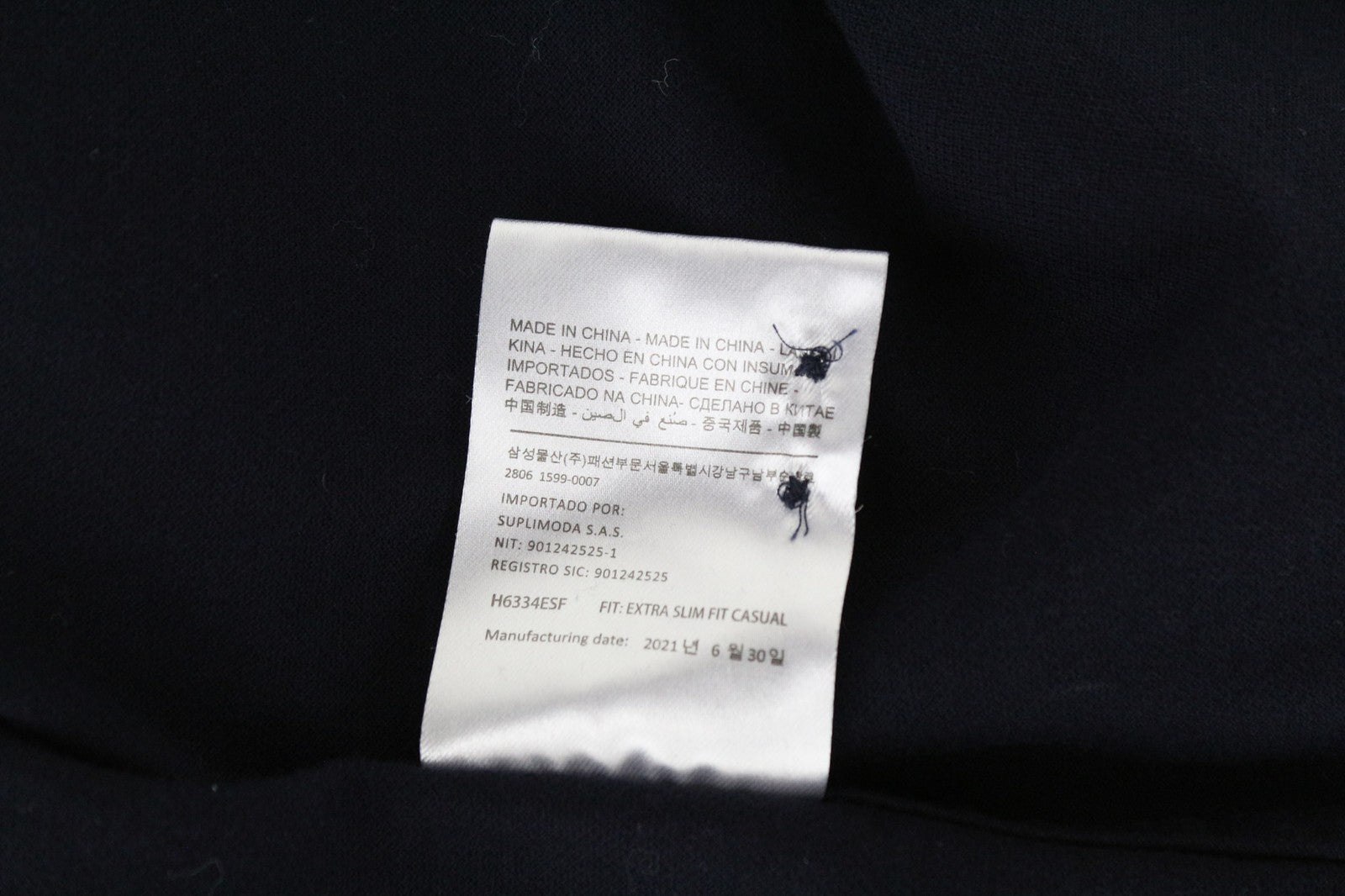 SUITSUPPLY Men's T-Shirt 37L/38L/14.5/15L Extra Slim Fit Navy Pure Cotton Polo