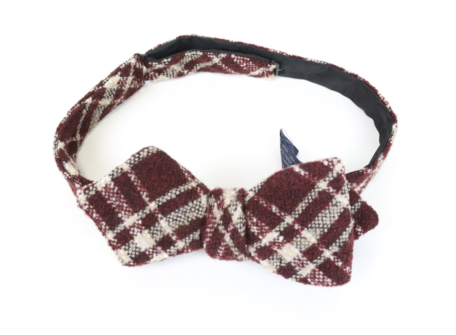 SUITSUPPLY Men's Tie ~93x7.4 cm Purple Wool Mix Check Classic Butterfly Bow