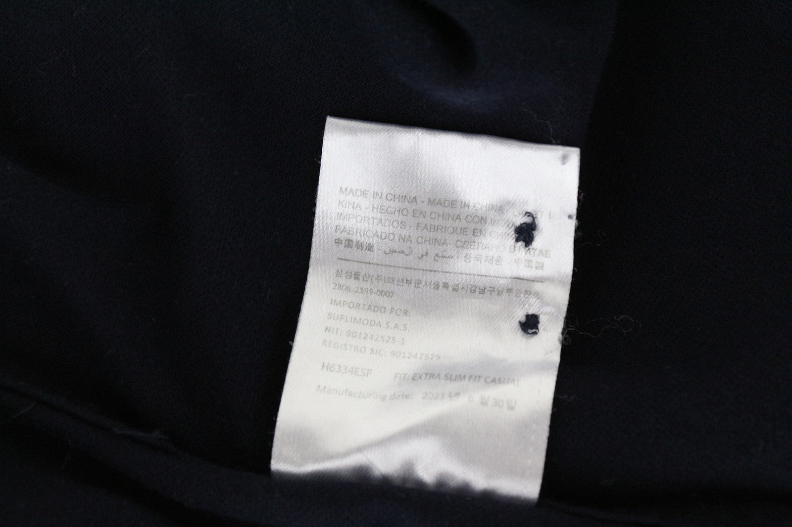 SUITSUPPLY Men's T-Shirt 39/40/15.5/15.75 Extra Slim Fit Polo Navy Pure Cotton