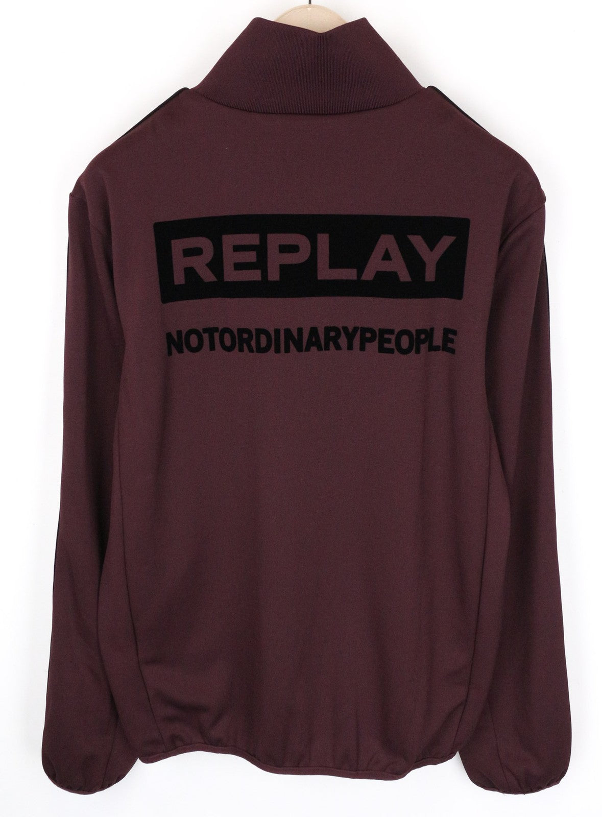 REPLAY Limited Edition Men's Sweatshirt XL Burgundy Red Zippered Long Sleeve