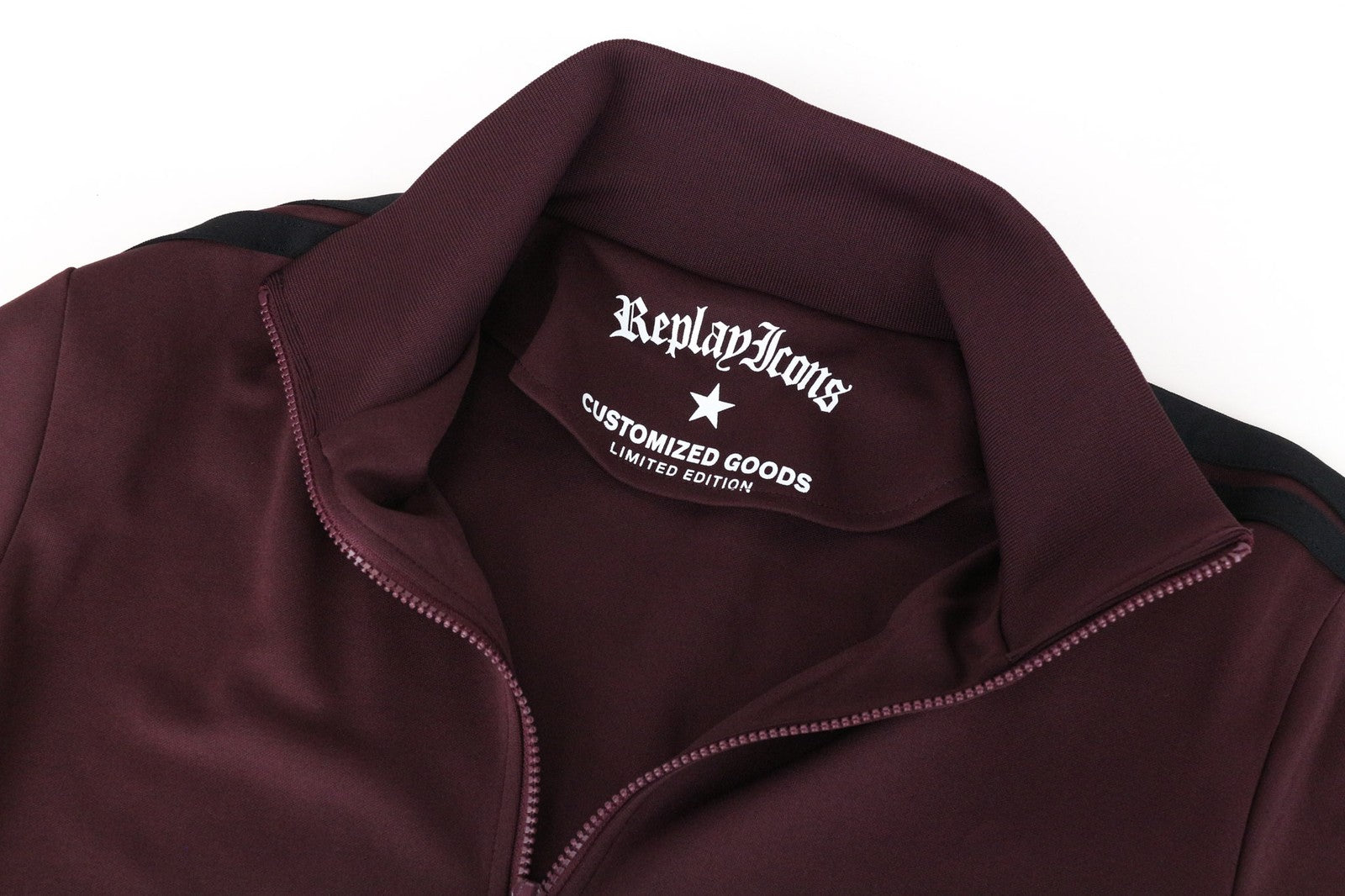 REPLAY Limited Edition Men's Sweatshirt XL Burgundy Red Zippered Long Sleeve