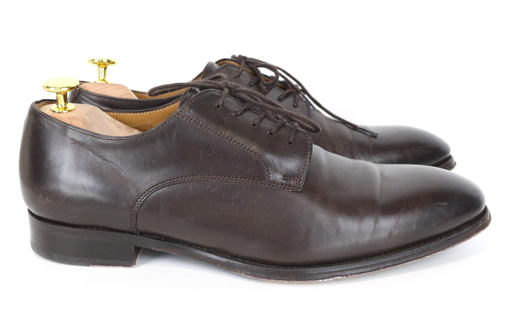 SUITSUPPLY Men's Shoes EU41.5 Dark Brown Classic Oxford Pure Calf Leather